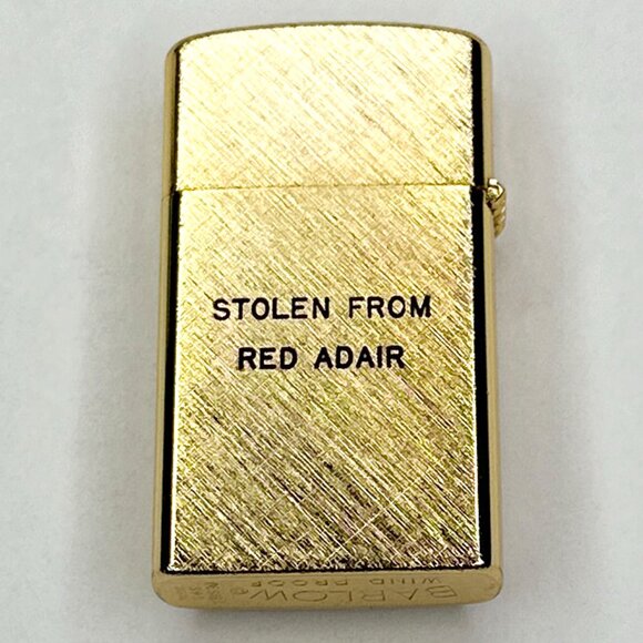 VTG Red Adair Unfired Barlow Wind Proof Lighter Stolen From Red Adair Japan - Picture 5 of 14